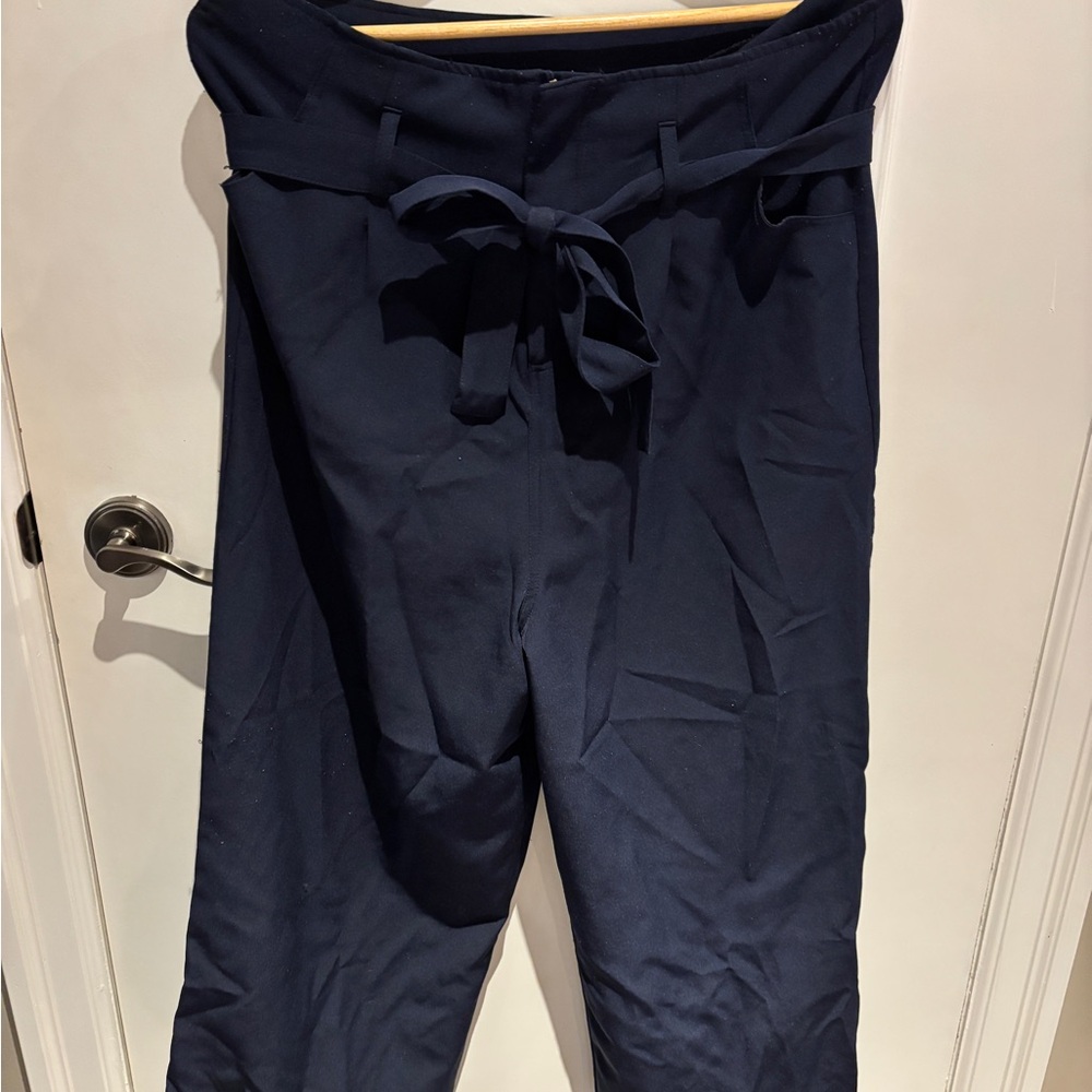 Ardene Dark Blue Tie-Waist Wide Leg Pants